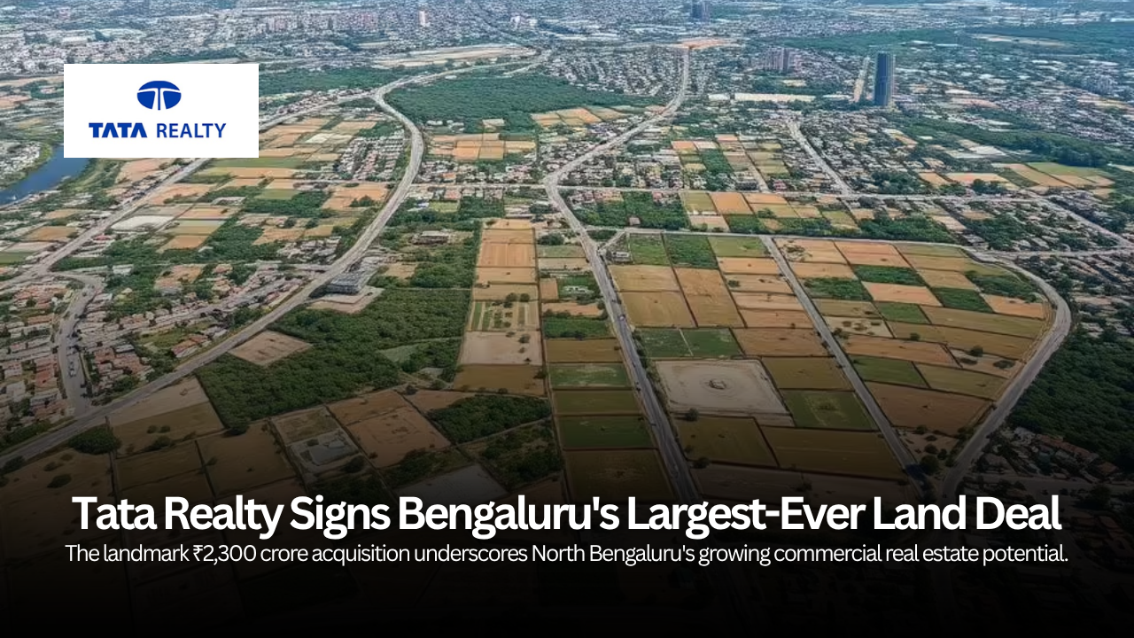 Tata Realty Acquires ₹2,300 Crore Land Parcel in Bengaluru in City's Largest-Ever Land Deal